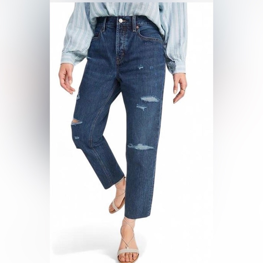 Old Navy High-Waisted Button-Fly Slouchy Straight Jeans Sz14 Secret Slim Pockets